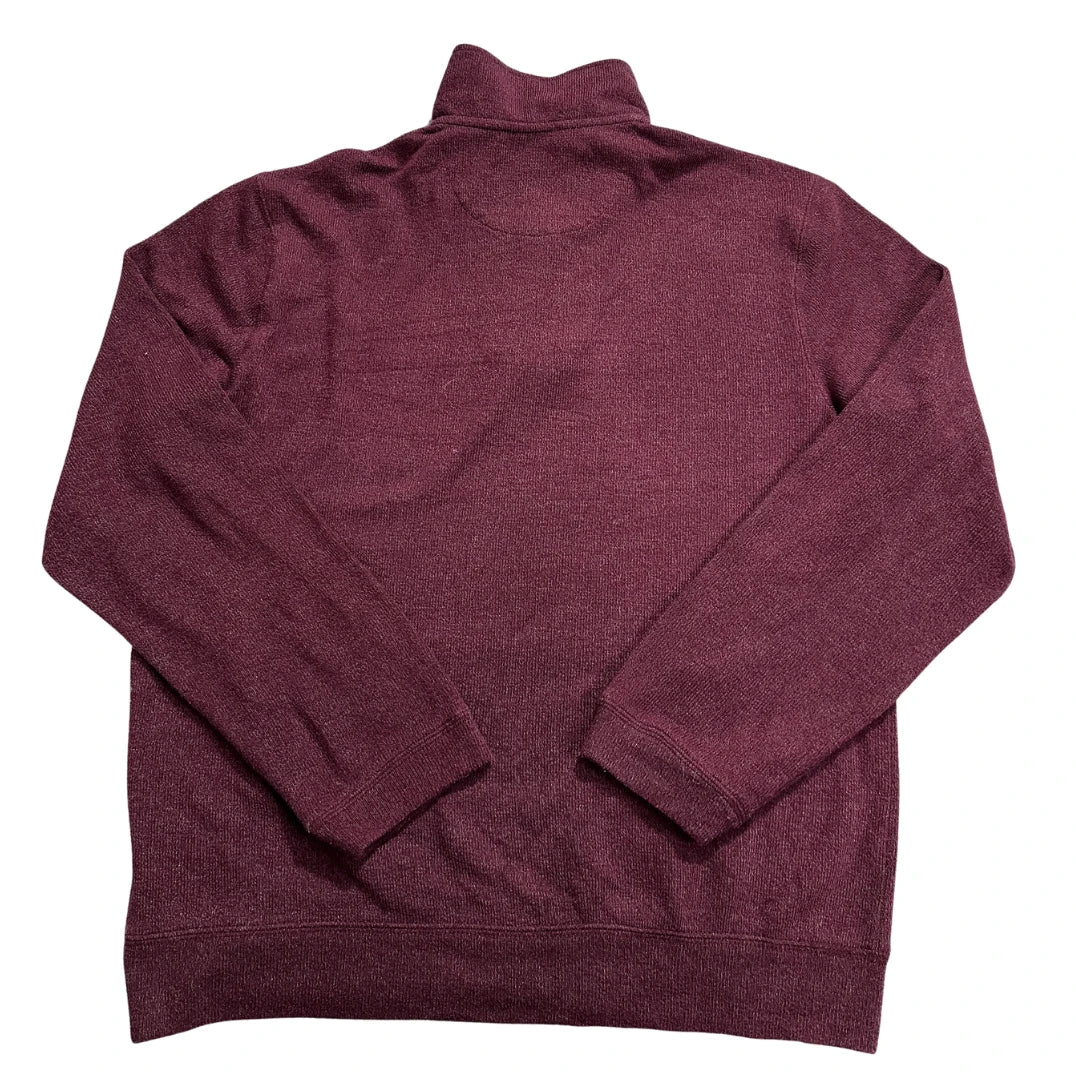 Hudson River® Burgundy Quarter Zip Pullover-M