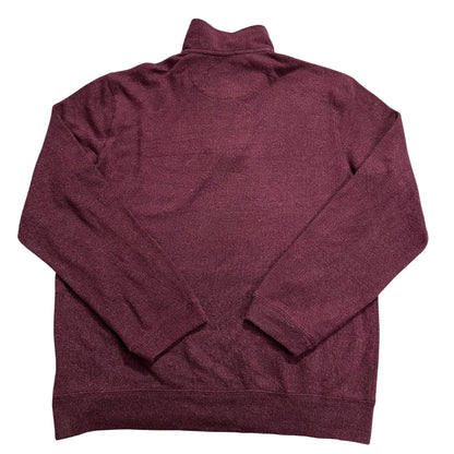 Hudson River® Burgundy Quarter Zip Pullover-M