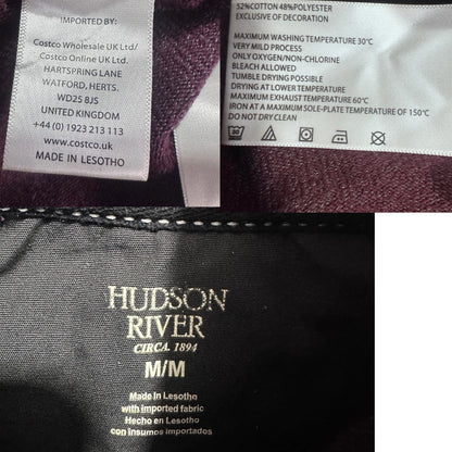 Hudson River® Burgundy Quarter Zip Pullover-M