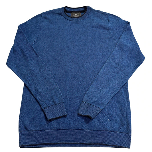 M&S® Blue Textured Crew Sweater-M