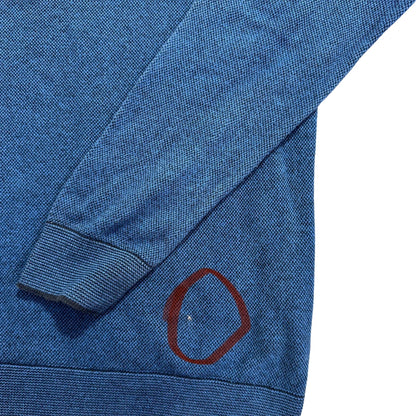M&S® Blue Textured Crew Sweater-M