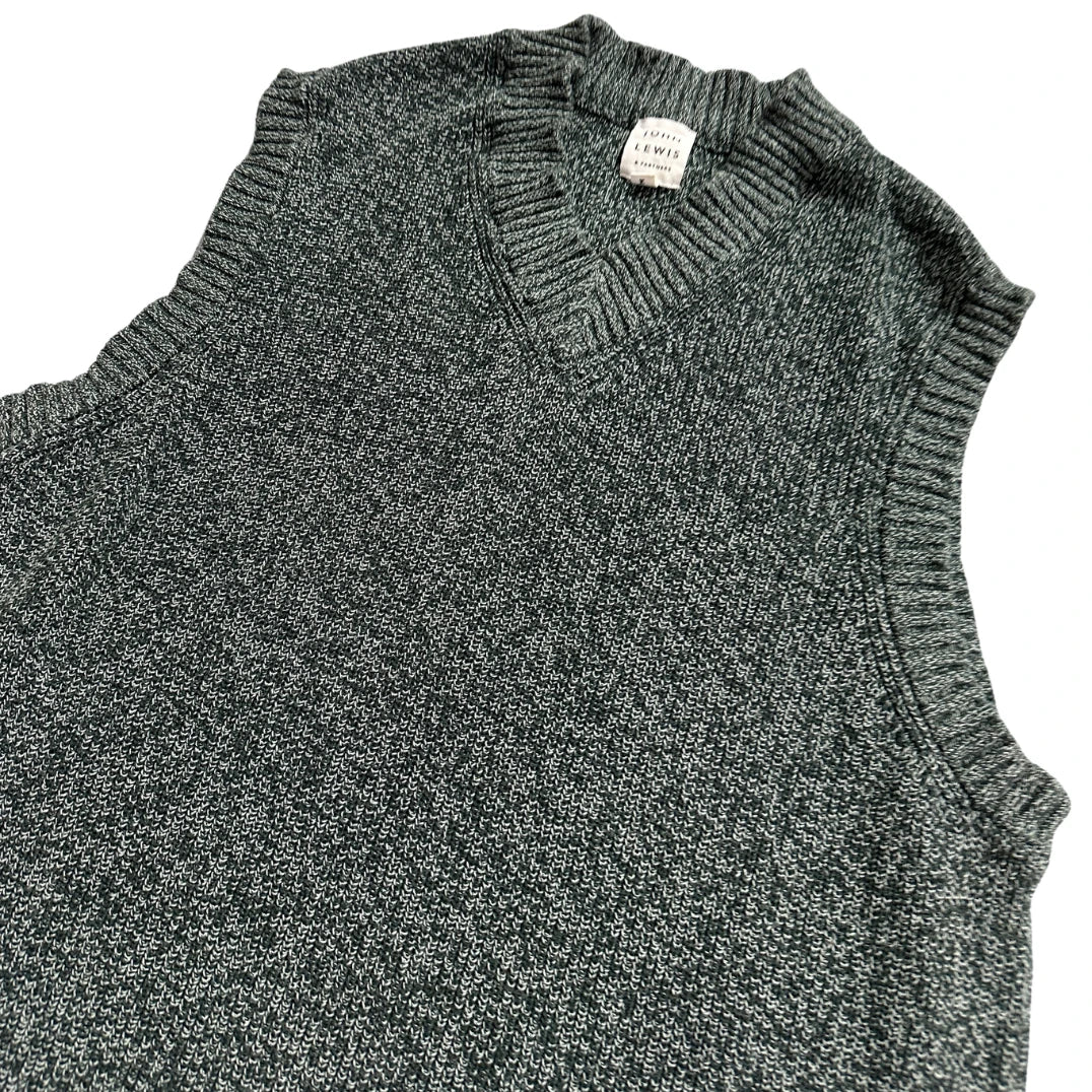 John Lewis® Green Marl Knit Sweater Vest-M