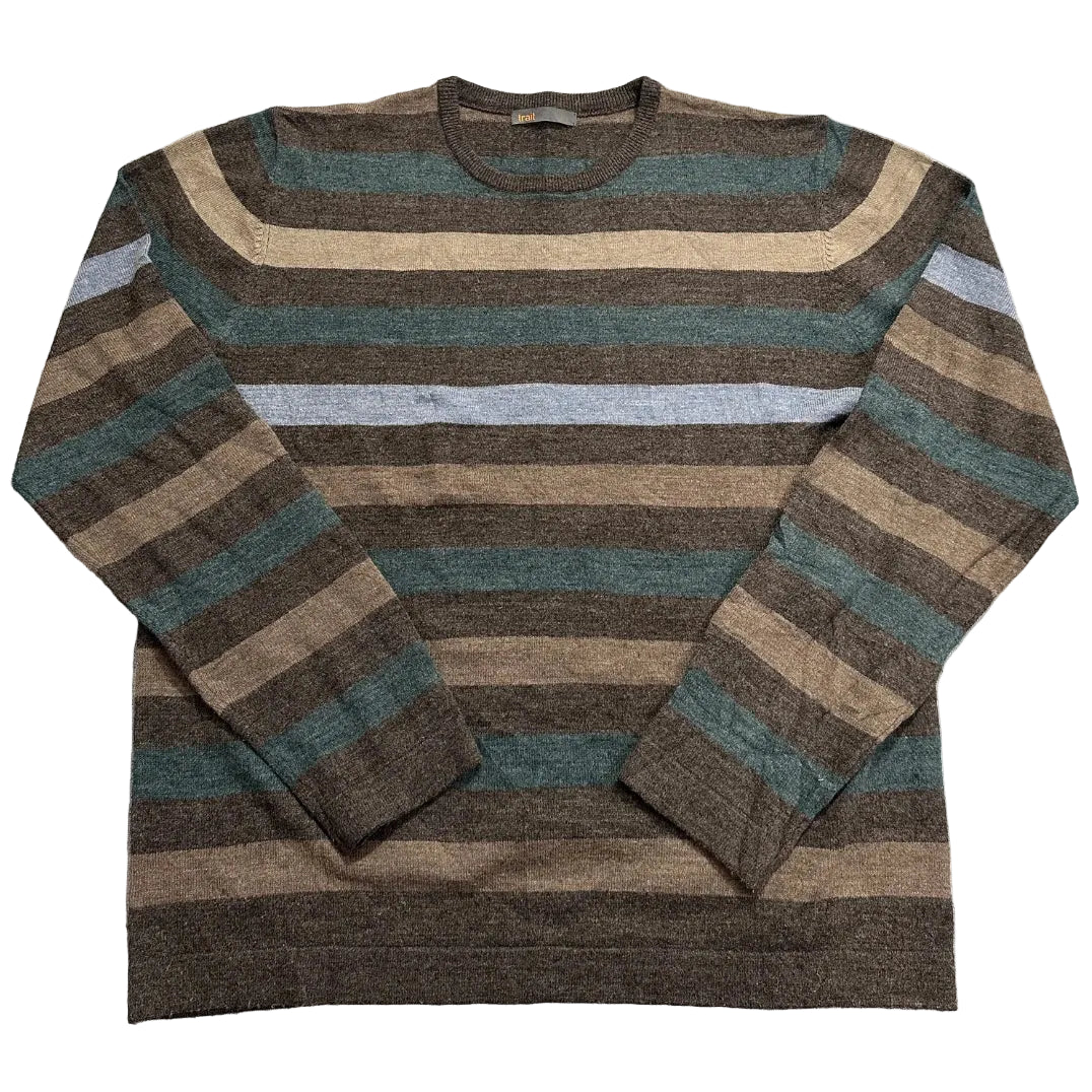 Trait® Brown Teal Striped Knit Sweater-L