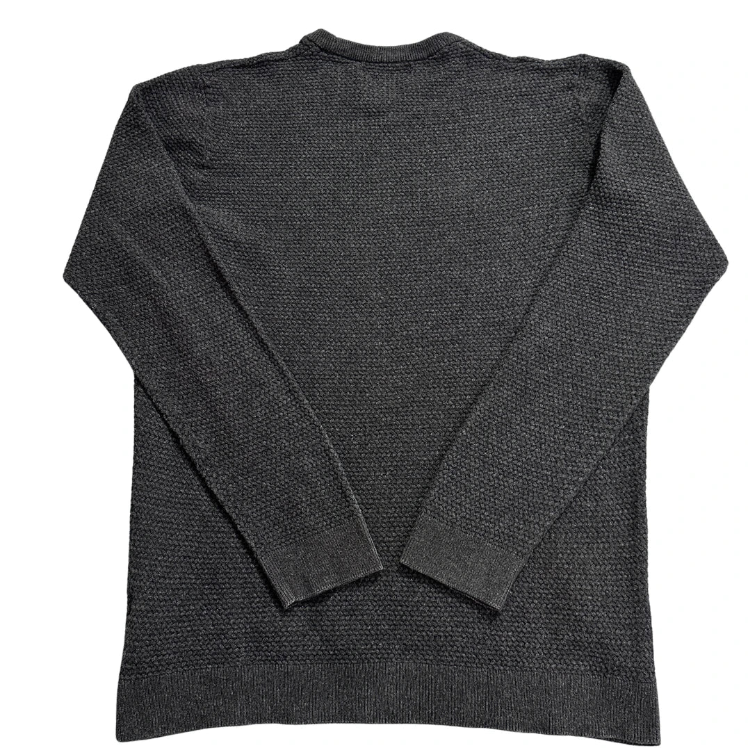 Easy® Charcoal Textured Cotton Sweater-XL