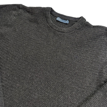 Easy® Charcoal Textured Cotton Sweater-XL