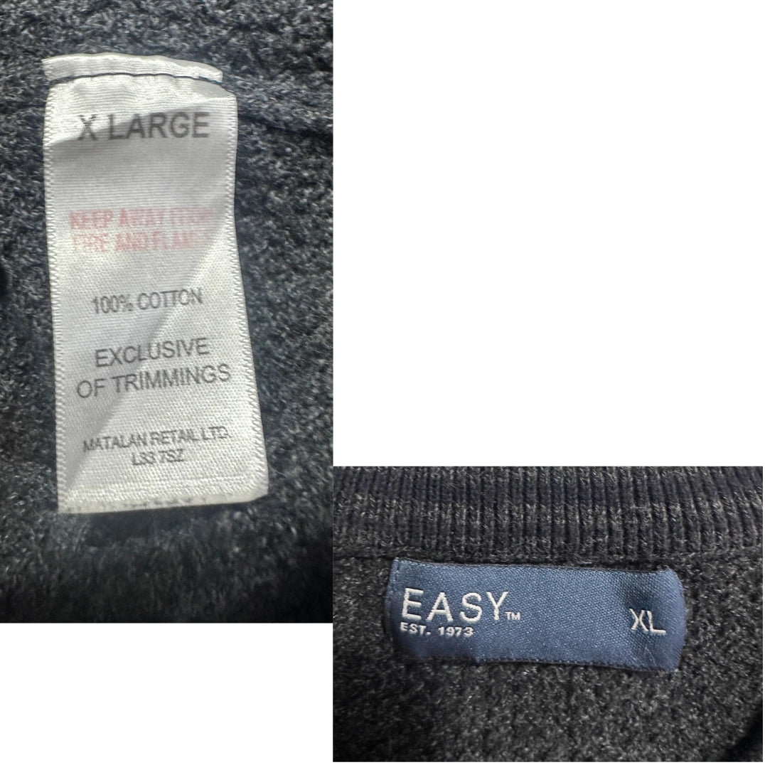 Easy® Charcoal Textured Cotton Sweater-XL