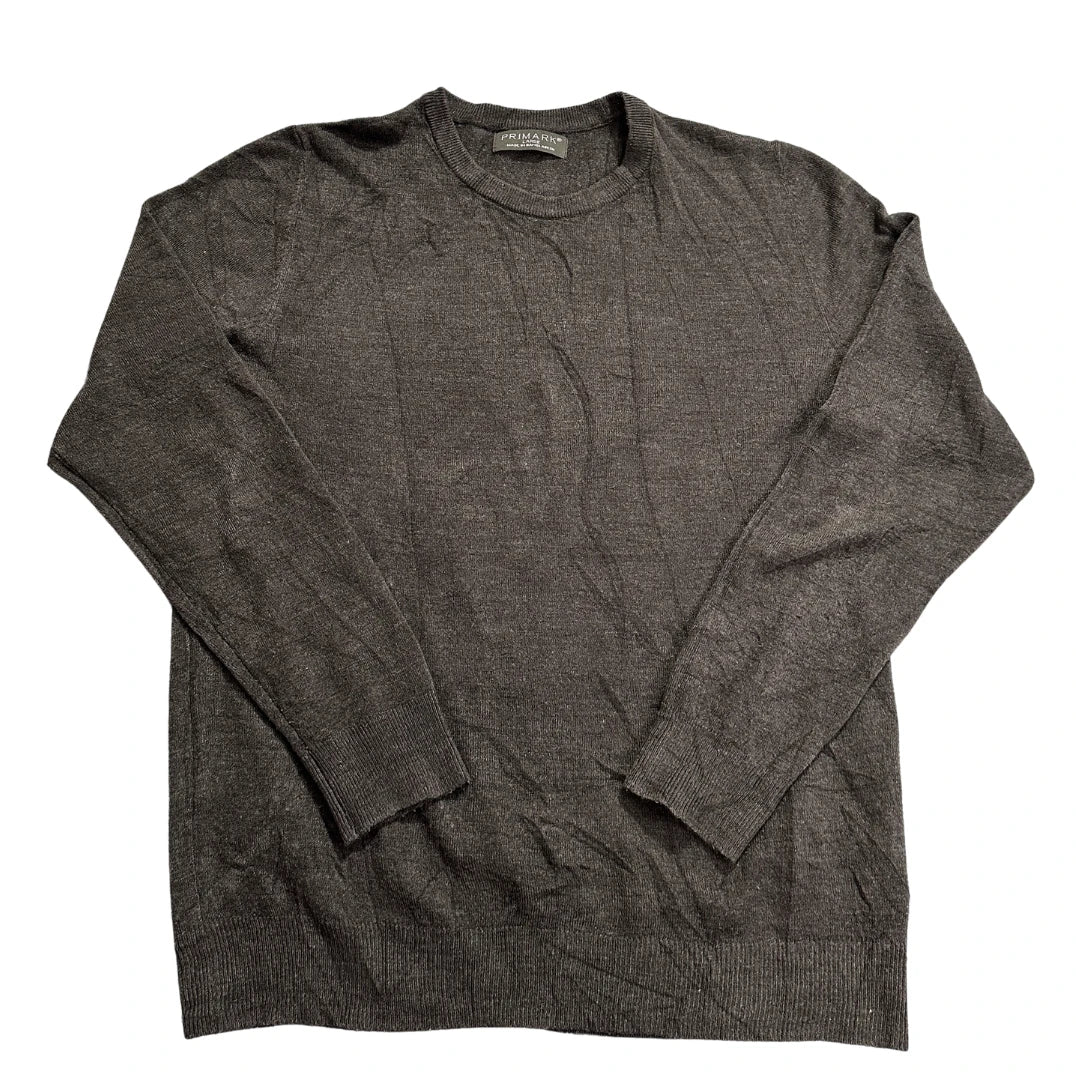 Primark® Charcoal Fine Knit Crew Sweater-L