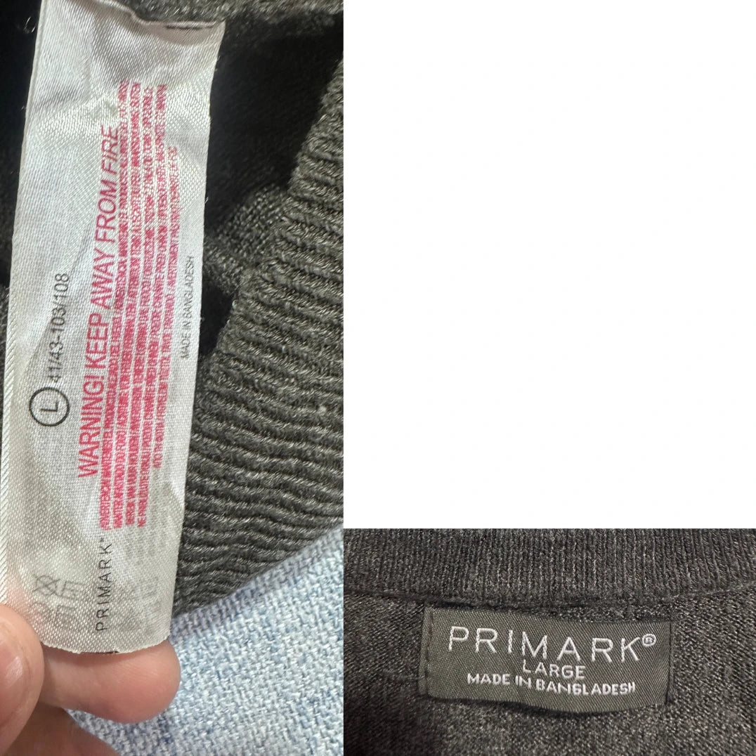 Primark® Charcoal Fine Knit Crew Sweater-L