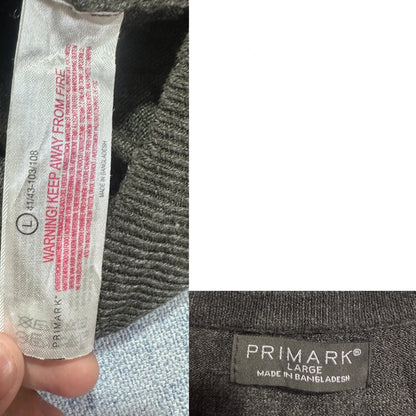 Primark® Charcoal Fine Knit Crew Sweater-L