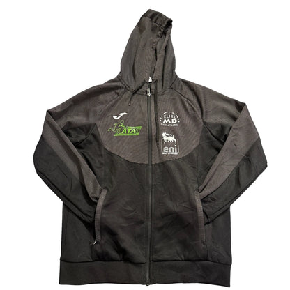 Joma® Black Grey Stripe Zip Hoodie-M
