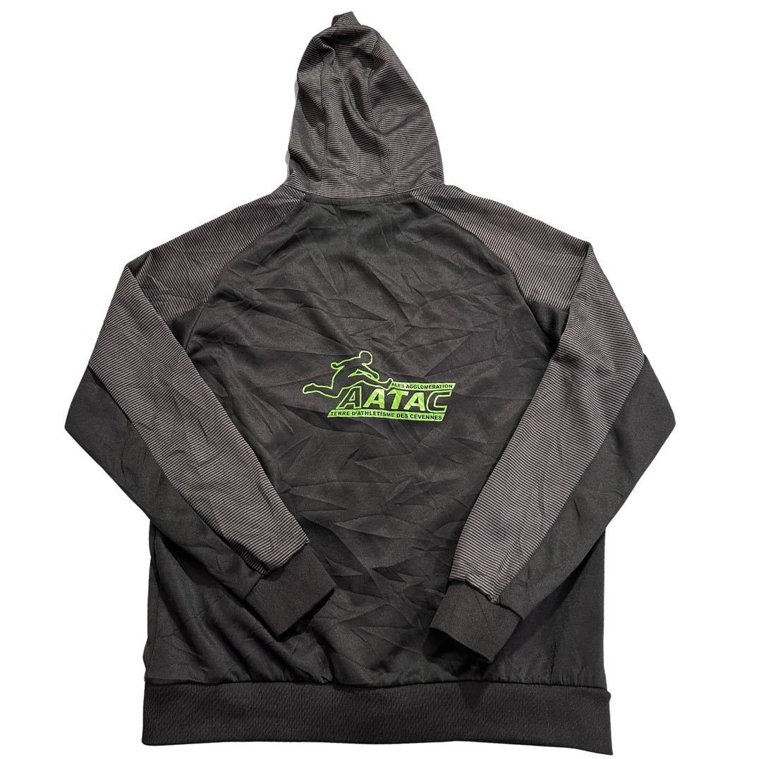 Joma® Black Grey Stripe Zip Hoodie-M