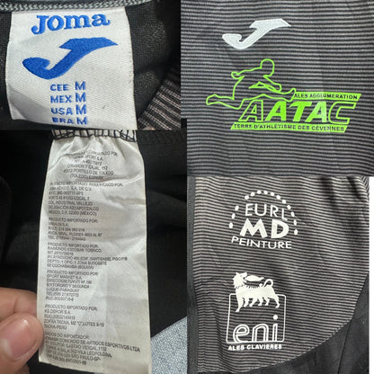 Joma® Black Grey Stripe Zip Hoodie-M