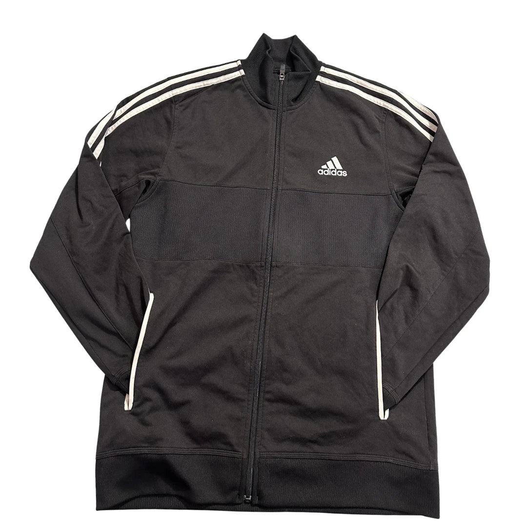 Adidas® Black 3-Stripe Panel Track Jacket-M