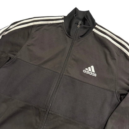 Adidas® Black 3-Stripe Panel Track Jacket-M