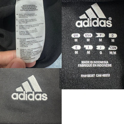 Adidas® Black 3-Stripe Panel Track Jacket-M