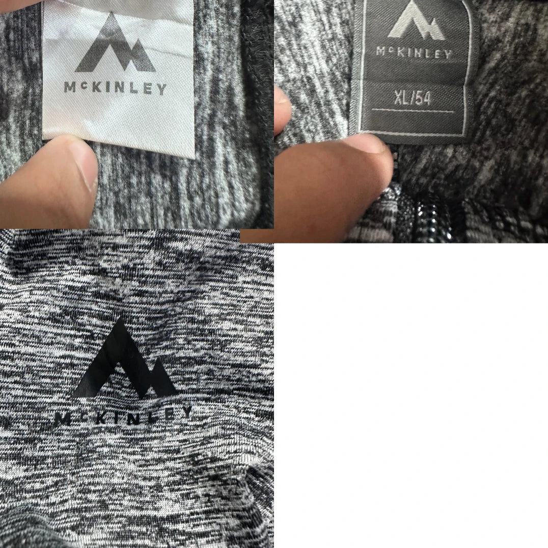 McKinley® Grey Black Running Zip Jacket-XL