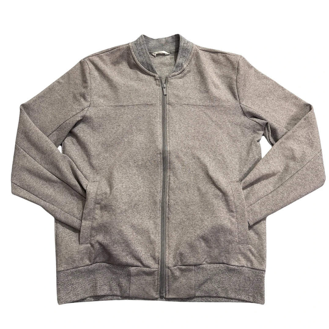 Reserved® Grey Marl Bomber Sweat Jacket-M