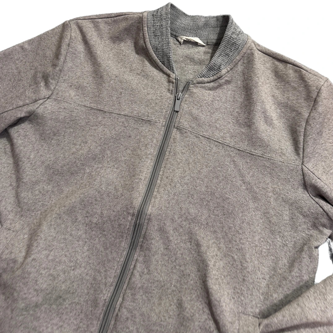 Reserved® Grey Marl Bomber Sweat Jacket-M