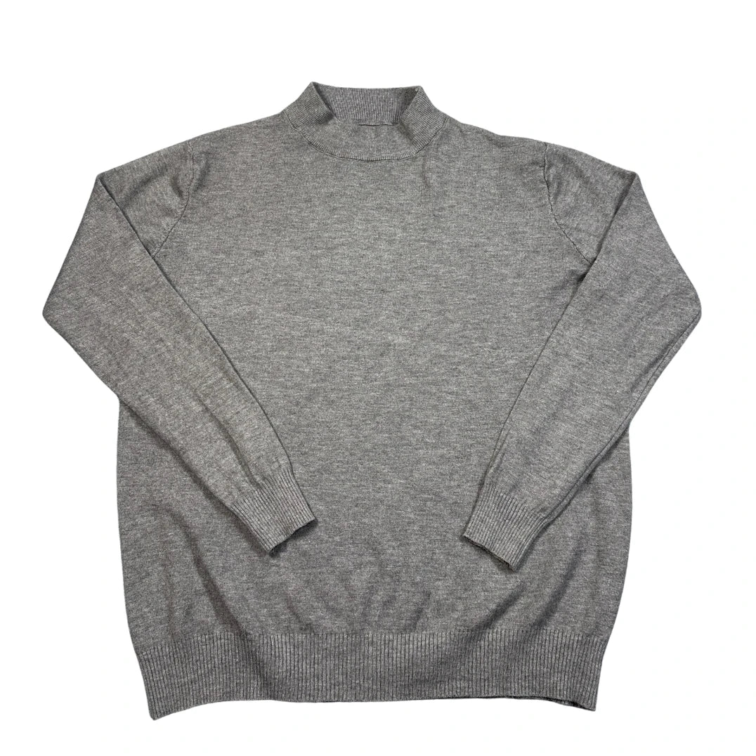 Unbranded Grey Mock Neck Knit Sweater-M