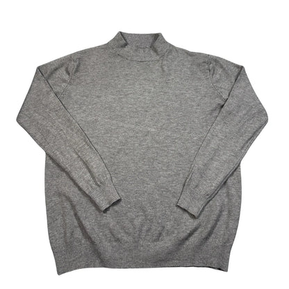 Unbranded Grey Mock Neck Knit Sweater-M