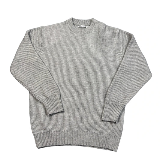Zara® Grey Ribbed Chunky Knit Sweater-M