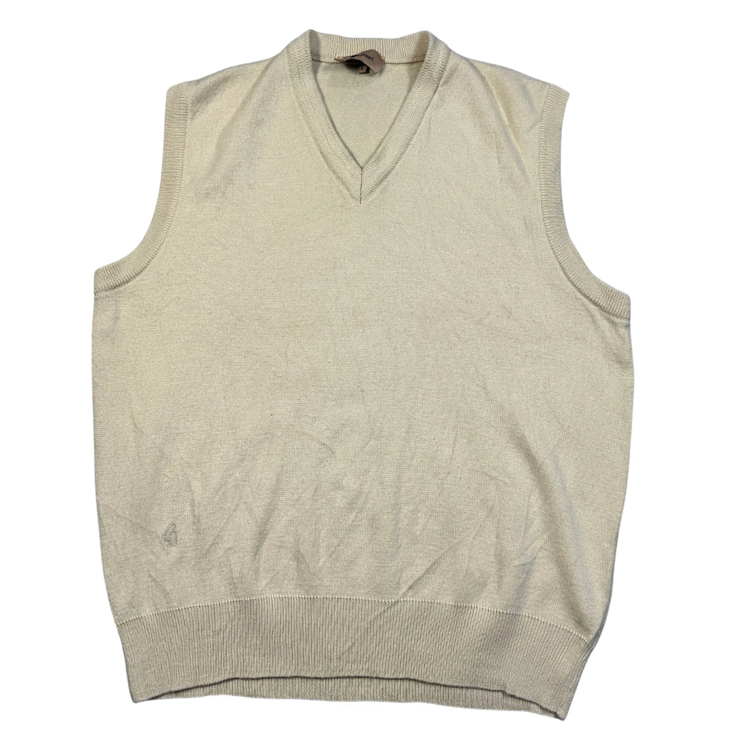 Gabicci® Cream Knit Sweater Vest-L