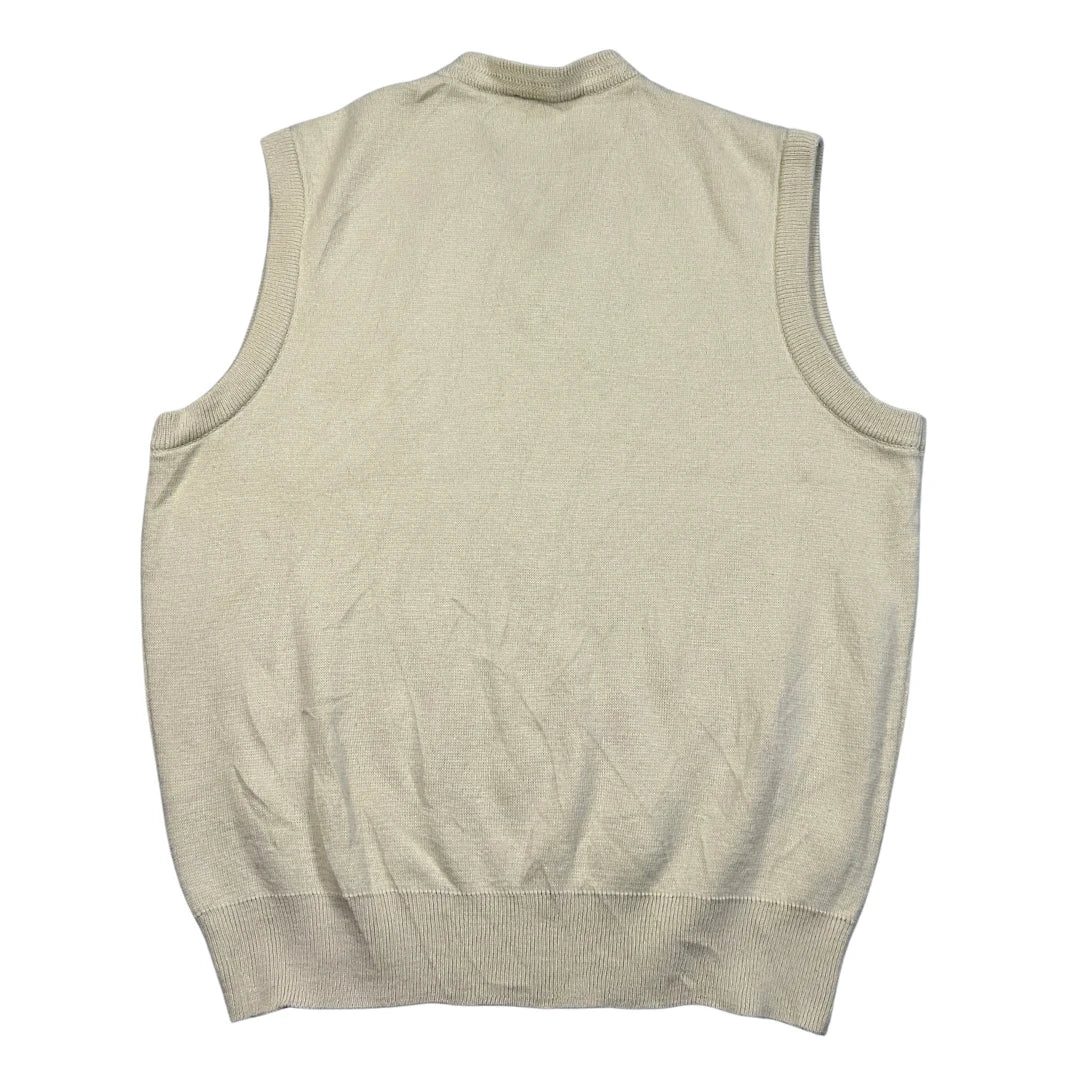Gabicci® Cream Knit Sweater Vest-L