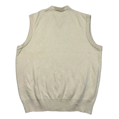 Gabicci® Cream Knit Sweater Vest-L