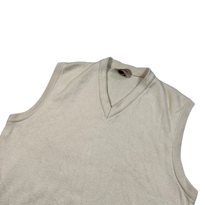 Gabicci® Cream Knit Sweater Vest-L