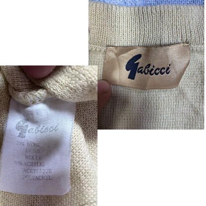 Gabicci® Cream Knit Sweater Vest-L