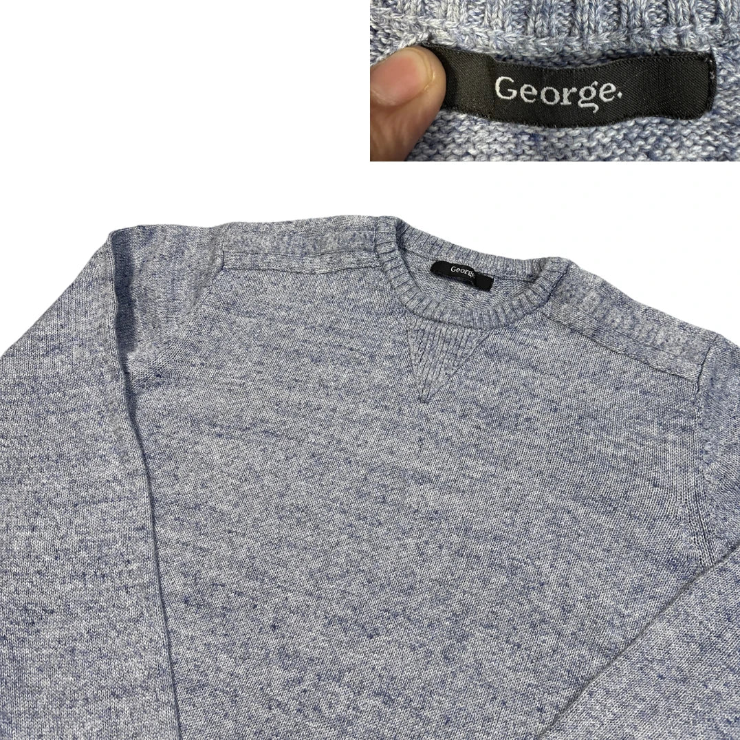 George® Blue Marl Knit Sweater-M