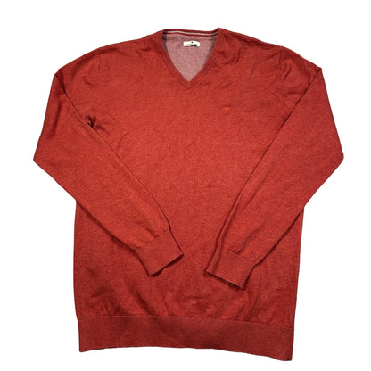 Tom Tailor® Rust V-Neck Cotton Sweater-XL