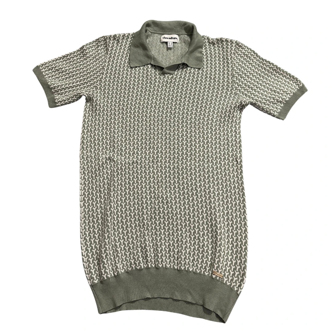 Threadbare® Sage Geometric Knit Polo-M