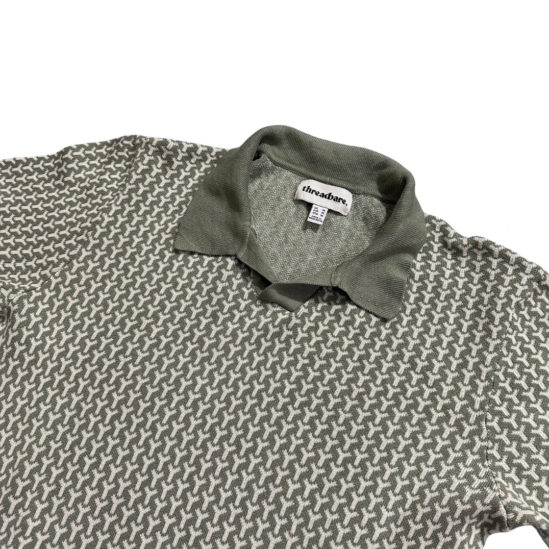 Threadbare® Sage Geometric Knit Polo-M