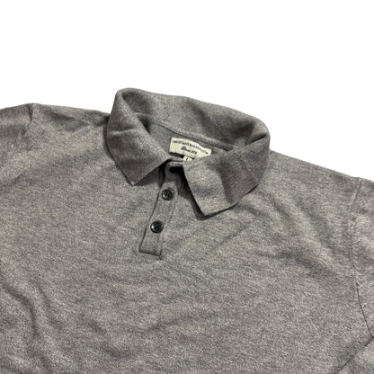 Christiano Baldinucci® Grey Knit Long Sleeve Polo-L