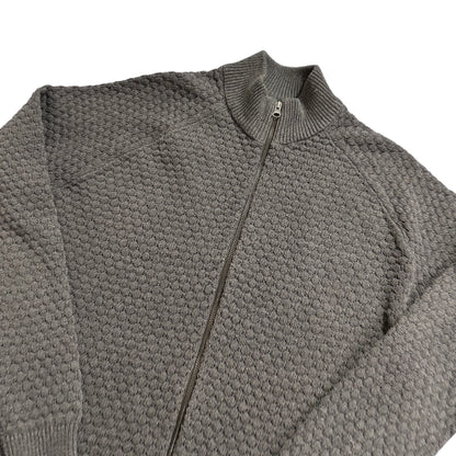 Livergy® Grey Textured Zip Knit Cardigan-M