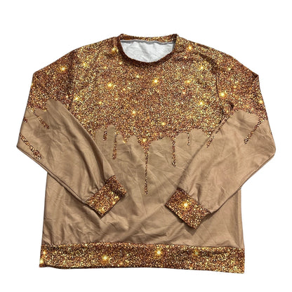 Unbranded Gold Glitter Print Sweatshirt-M