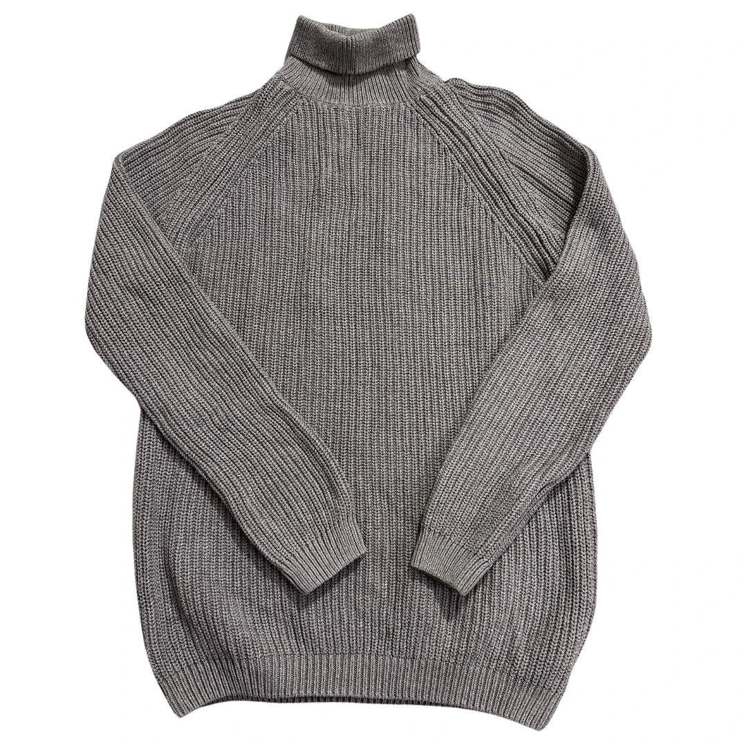 Zara® Grey Ribbed Turtleneck Sweater-L