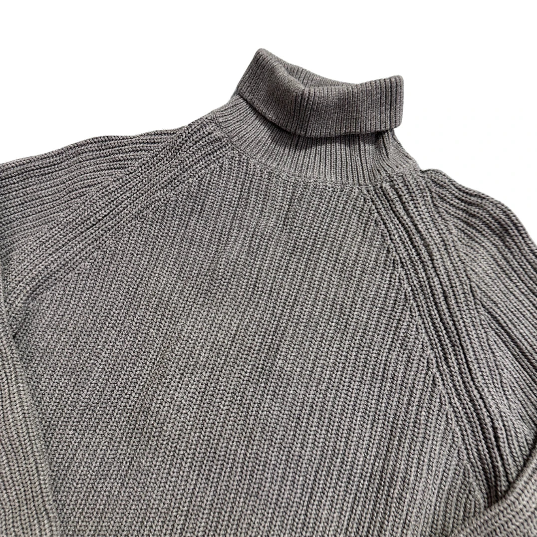 Zara® Grey Ribbed Turtleneck Sweater-L