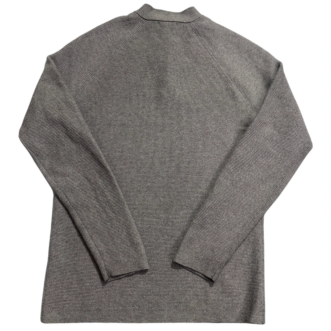 Farhi® Grey Ribbed Half Zip Sweater-M