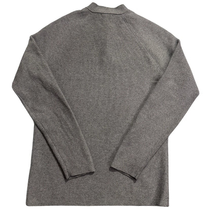 Farhi® Grey Ribbed Half Zip Sweater-M