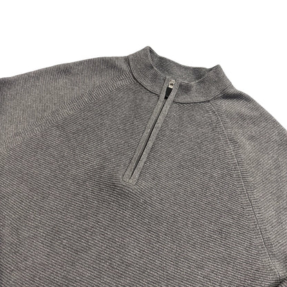 Farhi® Grey Ribbed Half Zip Sweater-M