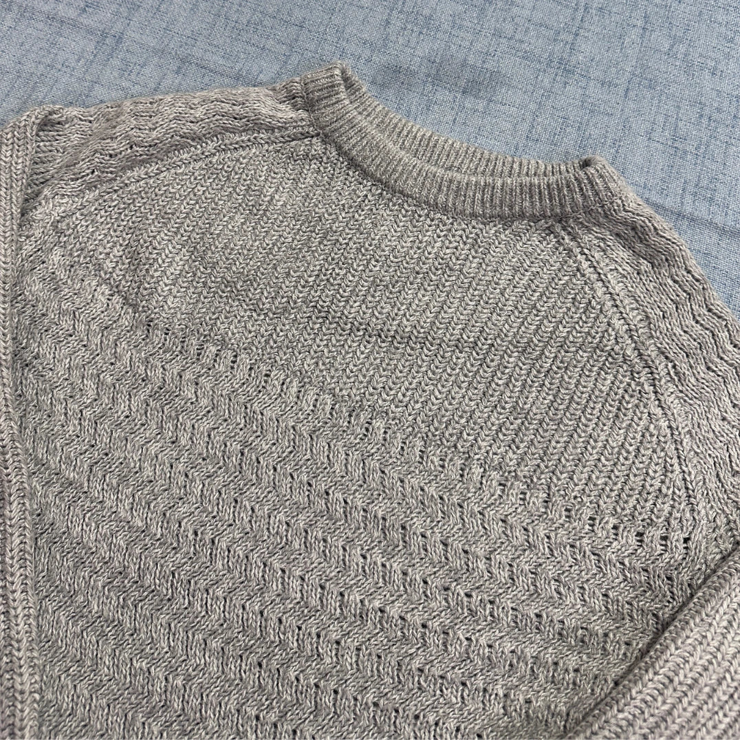 Kensington Eastside® Beige Chunky Knit Crew Sweater-M