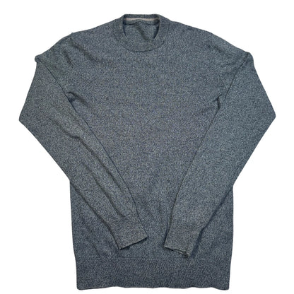Unbranded Grey Marl Fine Knit Crew Sweater-S