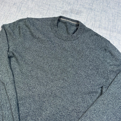 Unbranded Grey Marl Fine Knit Crew Sweater-S