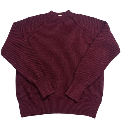 L.O.G.G.® Burgundy Ribbed Mock Neck Sweater-L