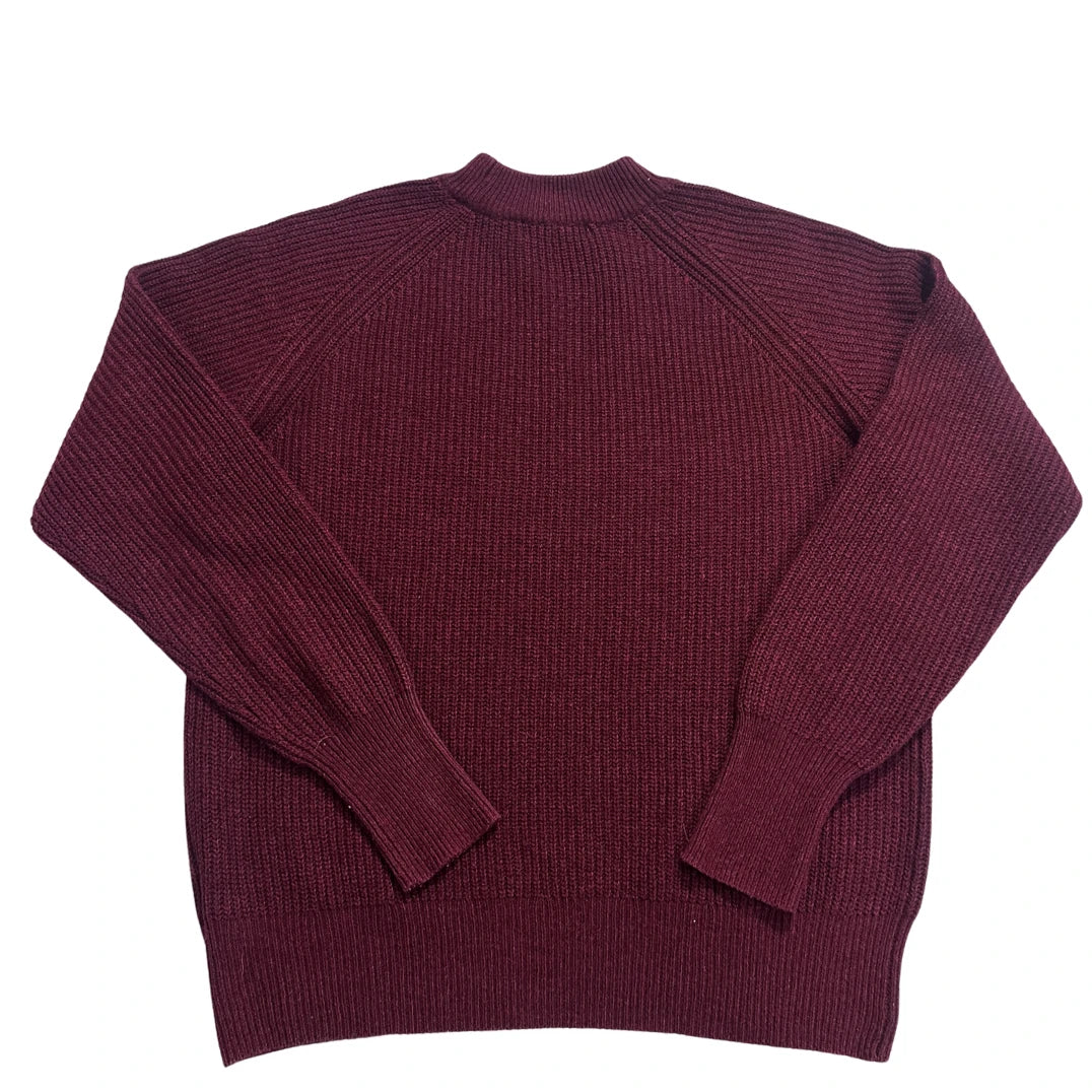 L.O.G.G.® Burgundy Ribbed Mock Neck Sweater-L