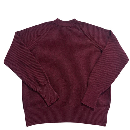 L.O.G.G.® Burgundy Ribbed Mock Neck Sweater-L