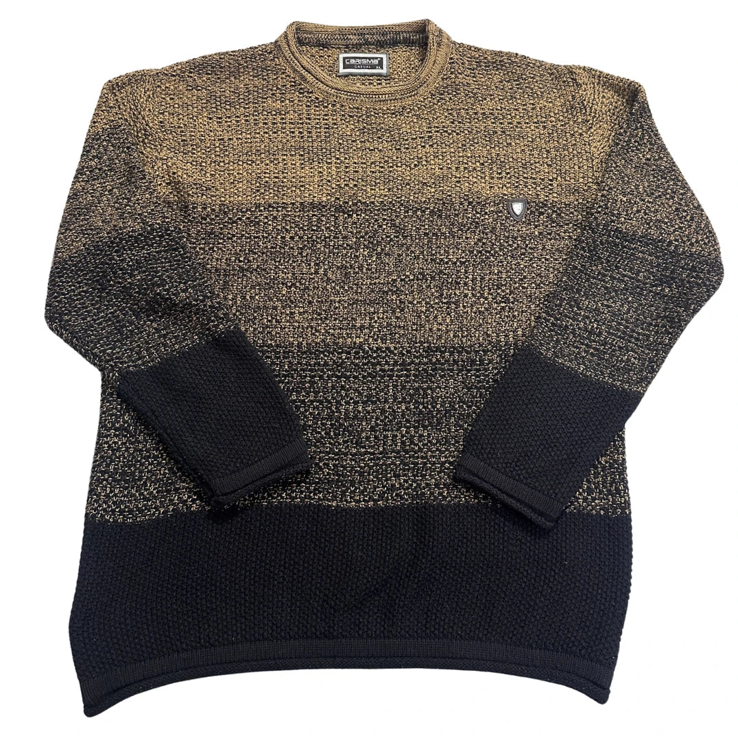 Carisma® Brown Black Ombre Knit Sweater-XL