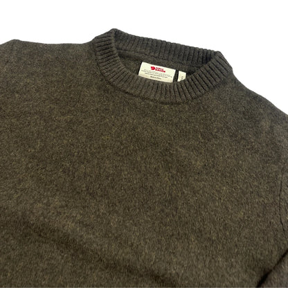 Fjällräven® Brown Övik Wool Crew Sweater-M